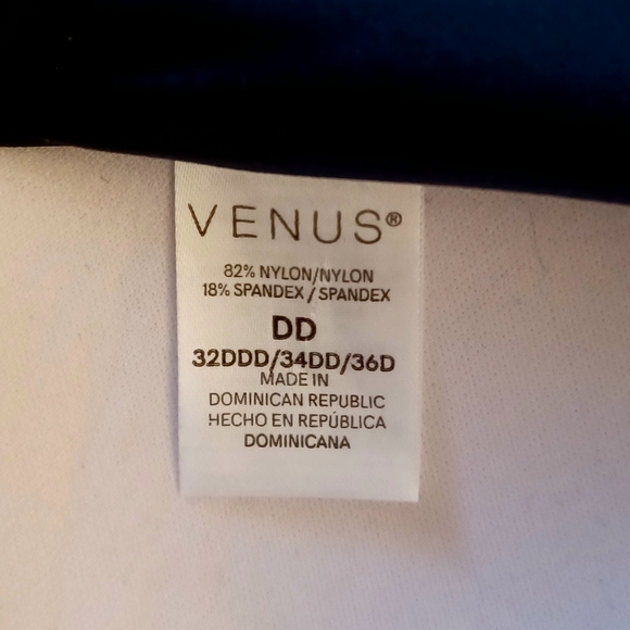 Venus Goddess Push-Up Black Halter Bikini Top, Size 32DDD/34DD/36D - Picture 13 of 13
